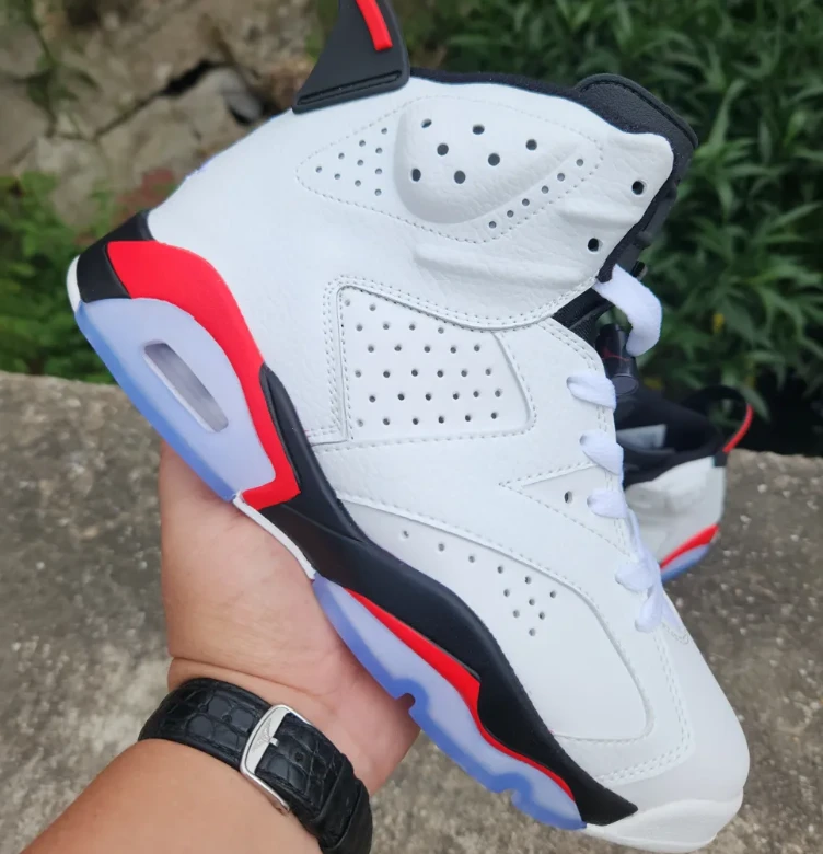Air Jordan 6 WhiteFire Red 2025 Shoes Sneakers by Air Jordan