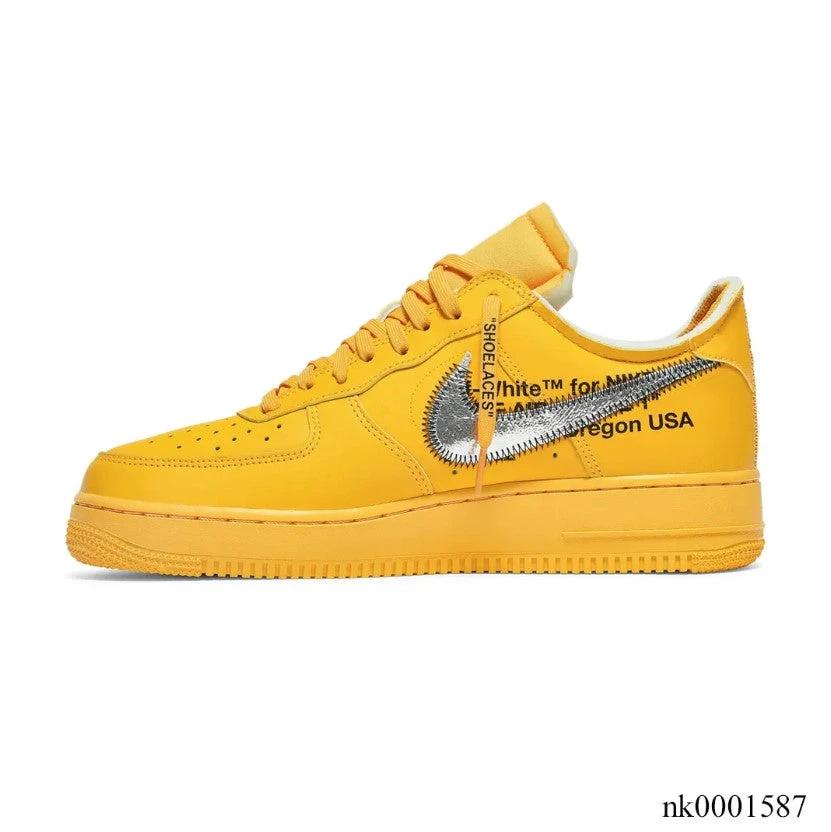 Off-White x Air Force 1 Low University Gold Lemonade Shoes Sneakers by Air Jordan