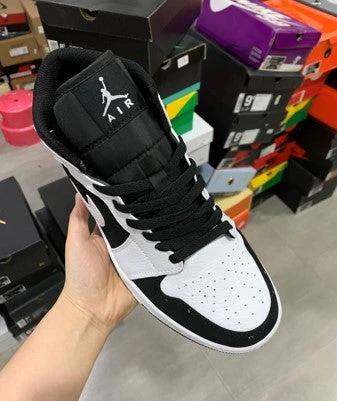 Air Jordan 1 Mid Black White by Air Jordan