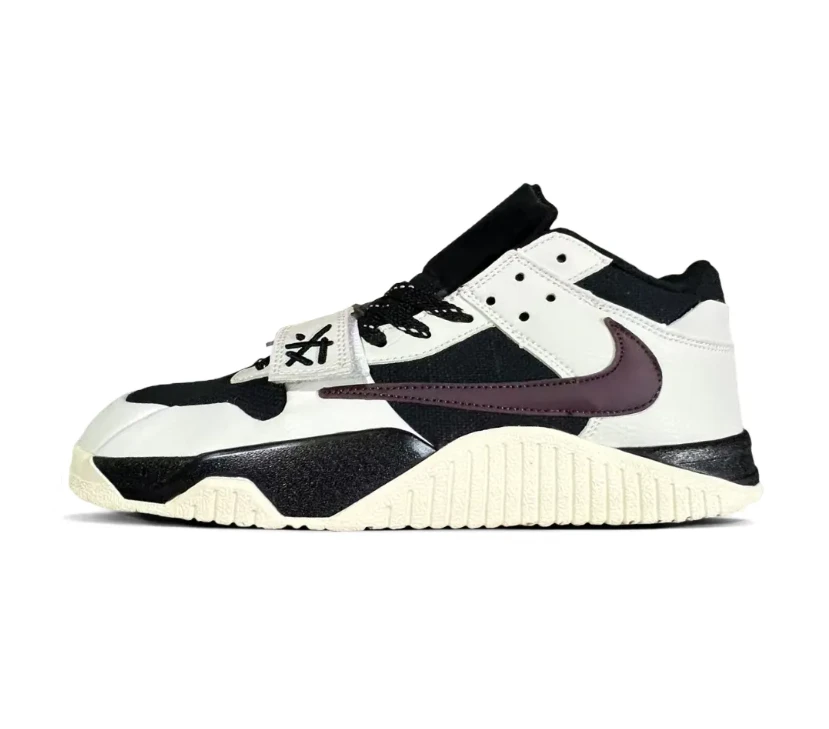 Travis Scott x Jumpman Jack Black White Burgundy Shoes Sneakers by Air Jordan