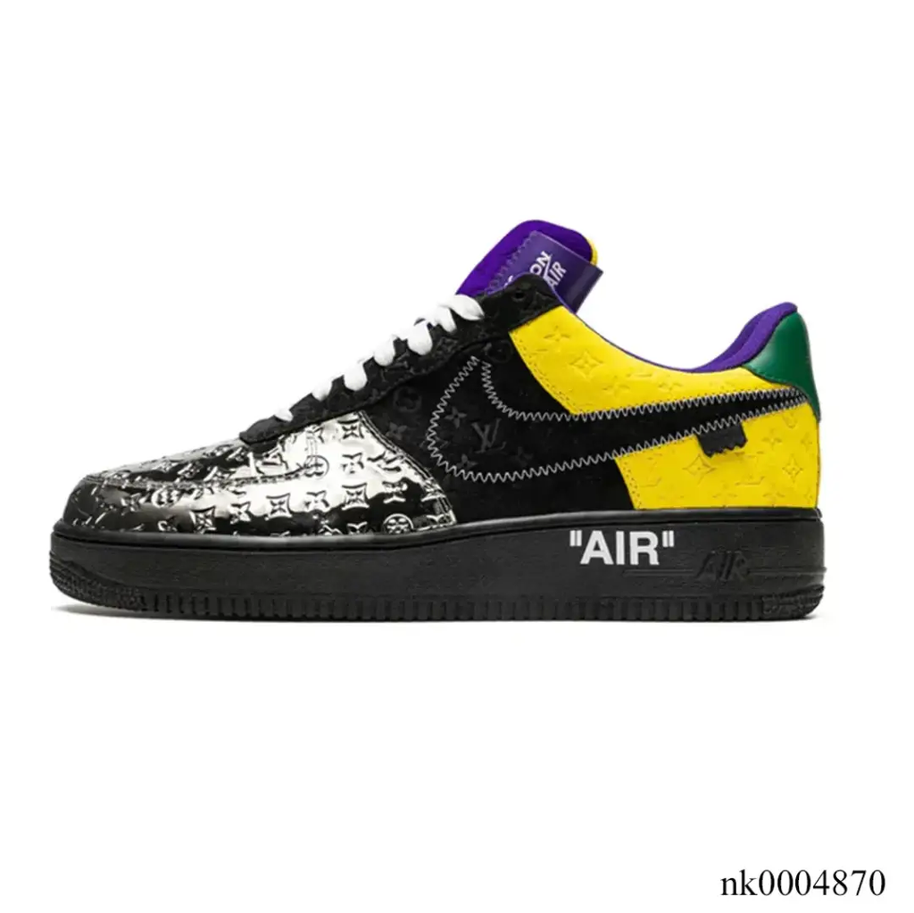 LV x Air Force 1 Low ‘Virgil Abloh Purple Metallic Silver’ Shoes Sneakers by Air Jordan