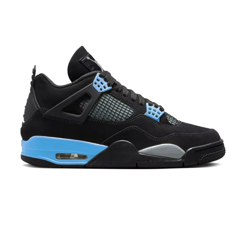 Air Jordan 4 Black UNC Shoes Sneakers by Air Jordan
