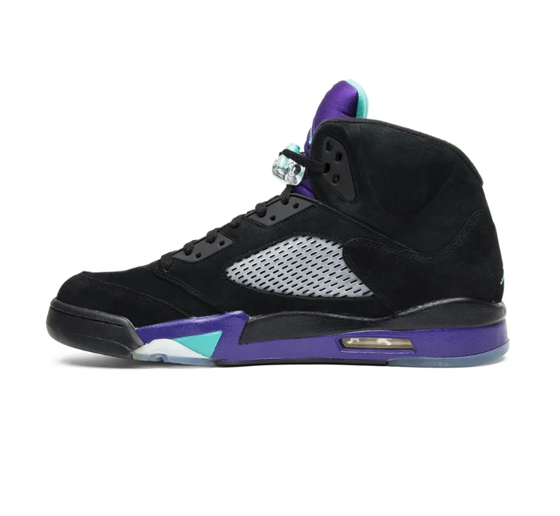 Air Jordan 5 Black Grape Shoes Sneakers by Air Jordan