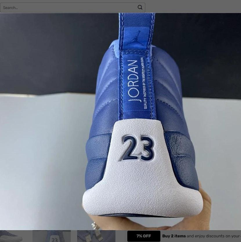 Air Jordan 12 Retro Stone Blue Shoes Sneakers by Air Jordan