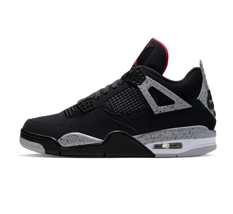 Air Jordan 4 Black Cement Shoes Sneakers by Air Jordan