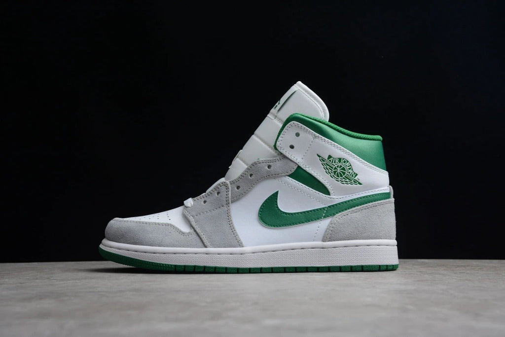 Air Jordan 1 Mid SE White Gray Green by Air Jordan