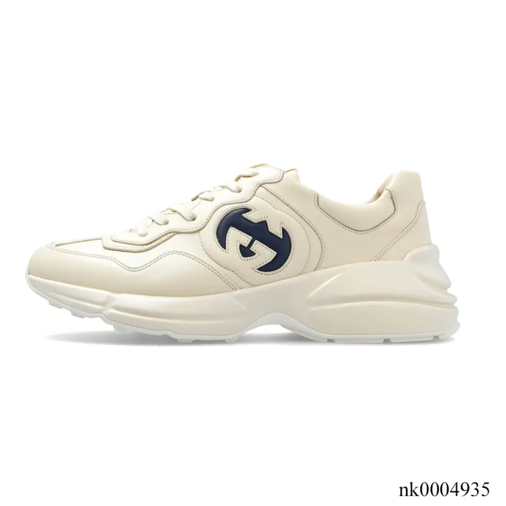 GG Rhyton Interlocking G Ivory Blue Shoes Sneakers by Air Jordan