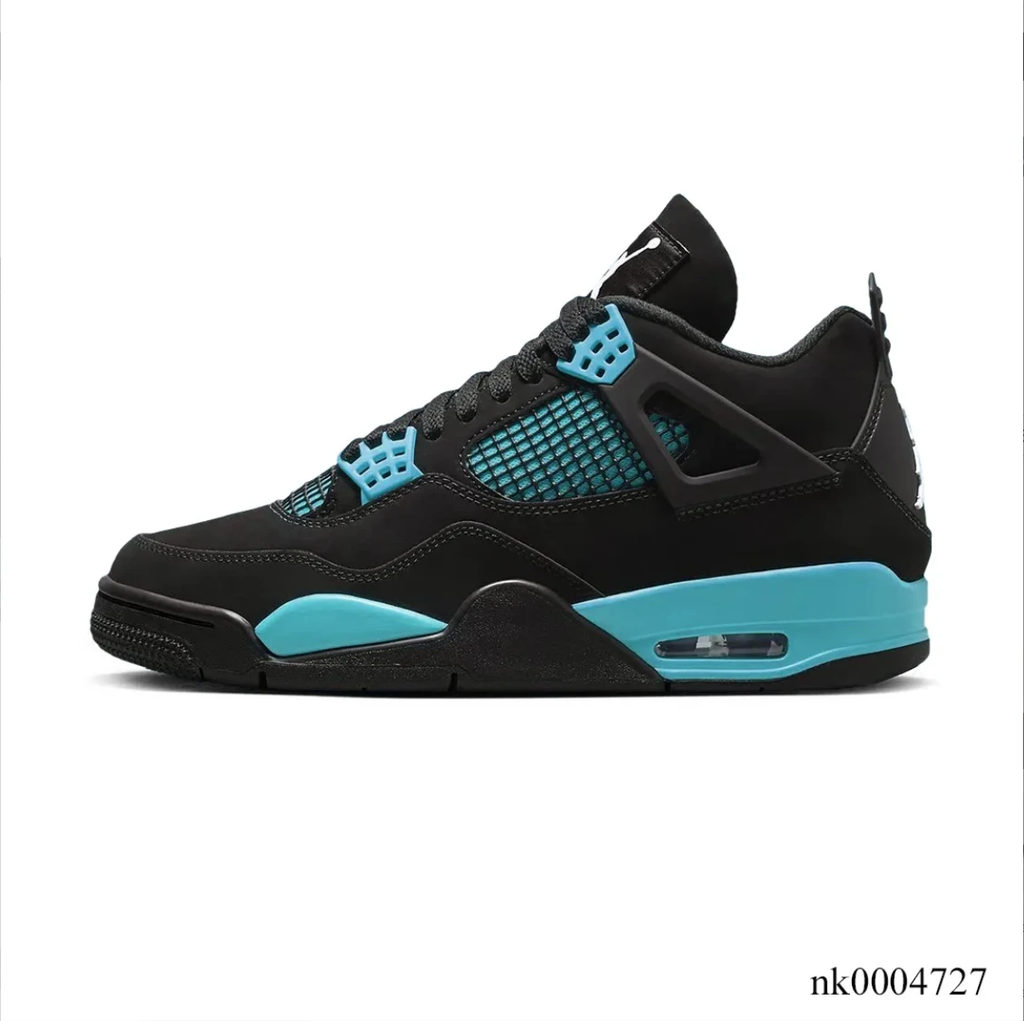 Air Jordan 4 Black Cyan Shoes Sneakers by Air Jordan