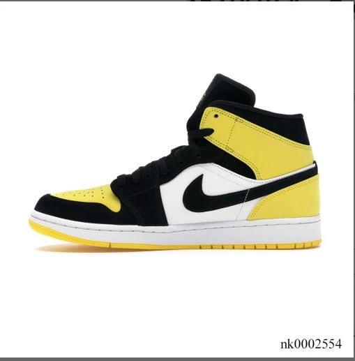 Air Jordan 1 Mid Yellow Toe Black Shoes Sneakers by Air Jordan