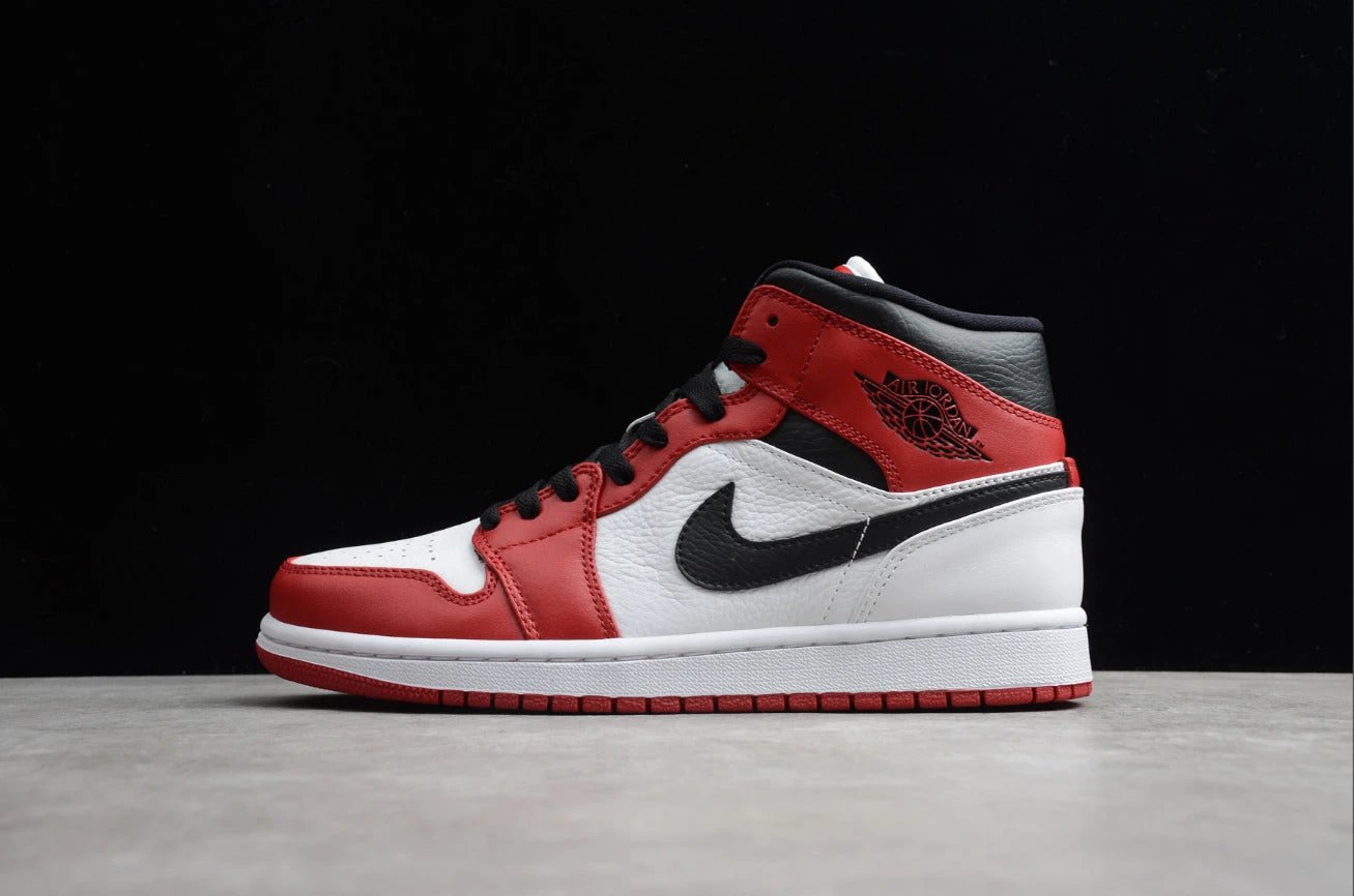 Air Jordan 1 Mid Chicago White Heel by Air Jordan