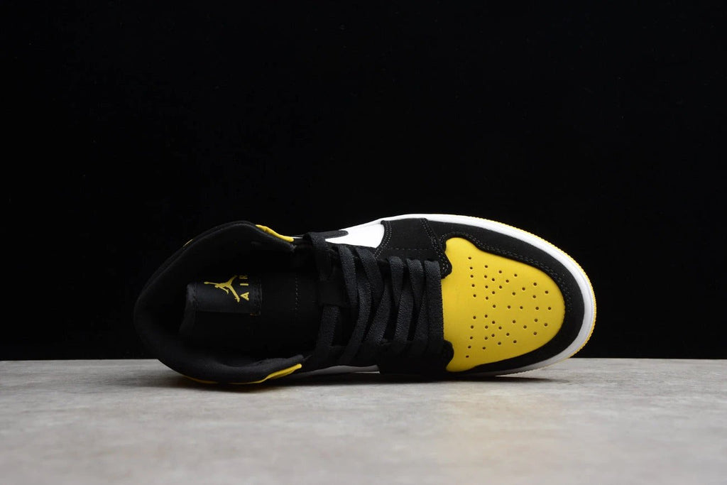 Air Jordan 1 Mid Toe Black And Yellow by Air Jordan