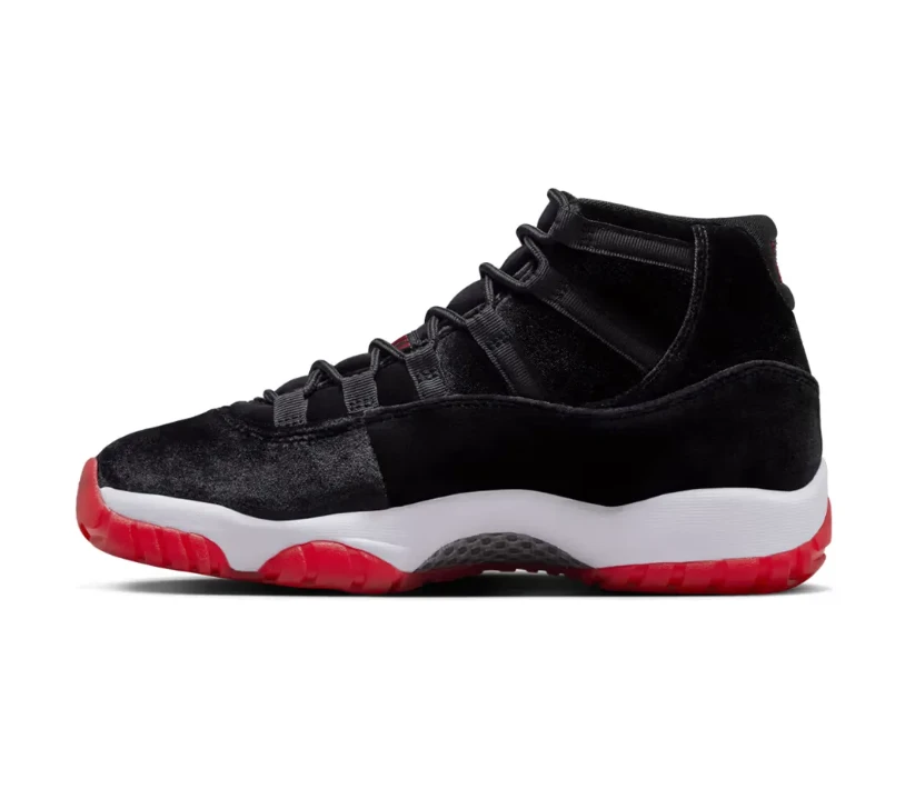 Air Jordan 11 Bred Velvet Shoes Sneakers by Air Jordan