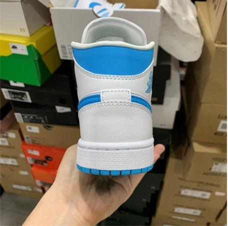 Air Jordan 1 Mid North Carolina White Blue by Air Jordan