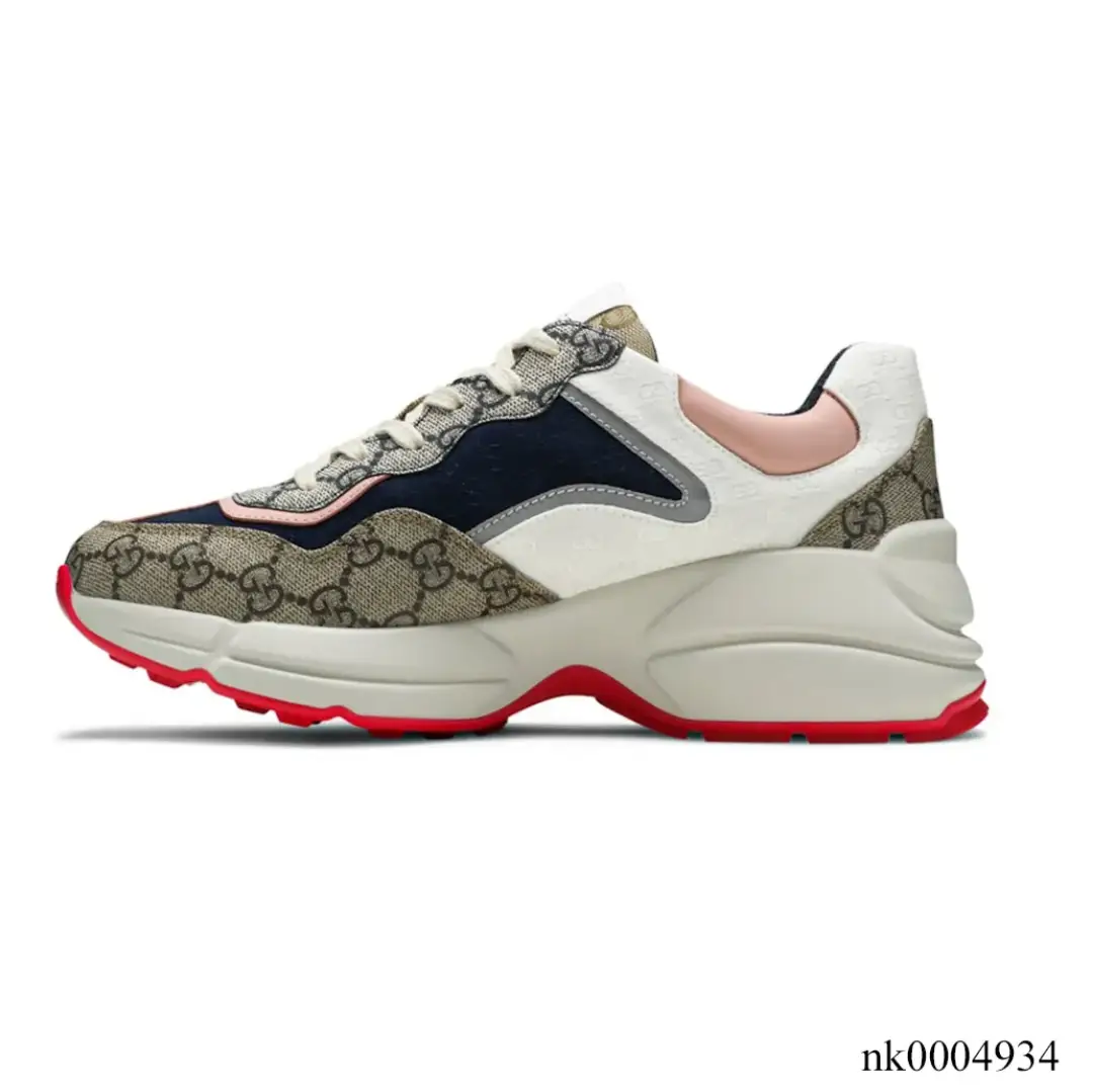 GG Rhyton Canvas Beige White Pink Shoes Sneakers by Air Jordan
