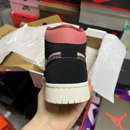 Air Jordan 1 Mid Burgundy Pink Black by Air Jordan