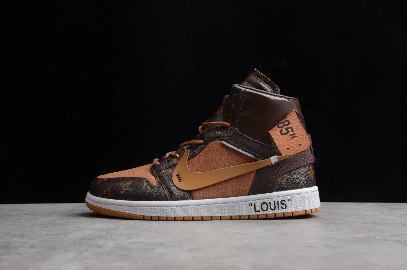Off-White X Air Jordan 1 High Coffee Brown LV by Air Jordan