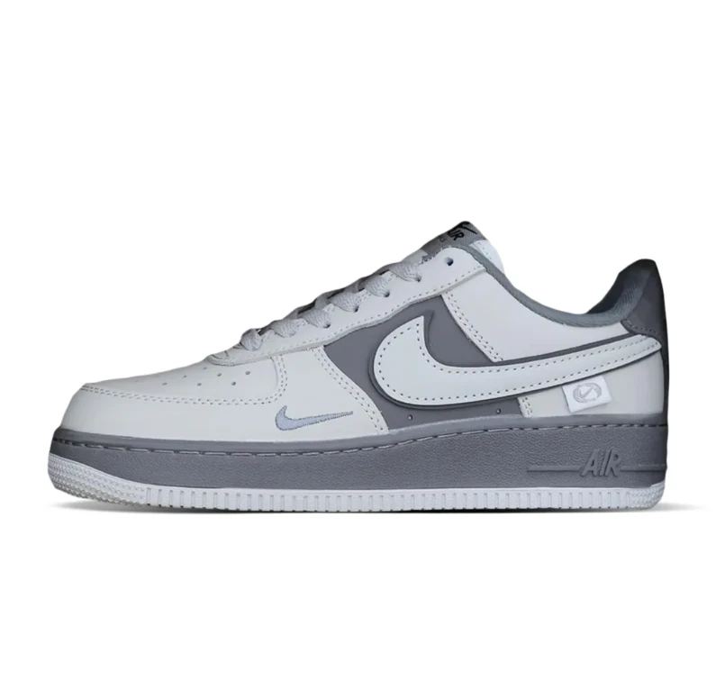 Air Force 1 Double White Grey Shadow Shoes Sneakers by Air Jordan