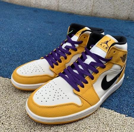 Air Jordan 1 Mid White Orange Purple Gold by Air Jordan