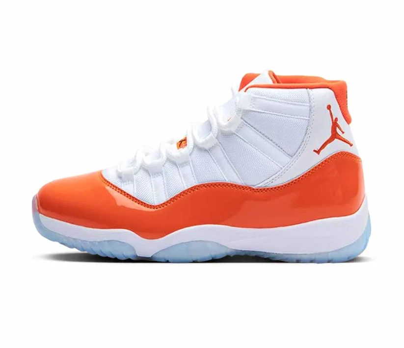 Air Jordan 11 White Orange Shoes Sneakers by Air Jordan
