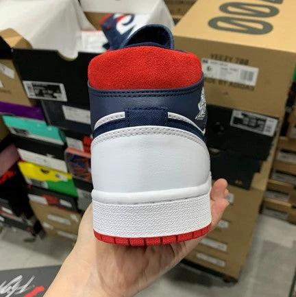 Air Jordan 1 Mid American Blue Red White by Air Jordan