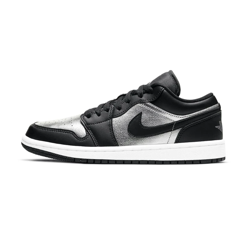 Air Jordan 1 Low Silver Toe Shoes Sneakers by Air Jordan