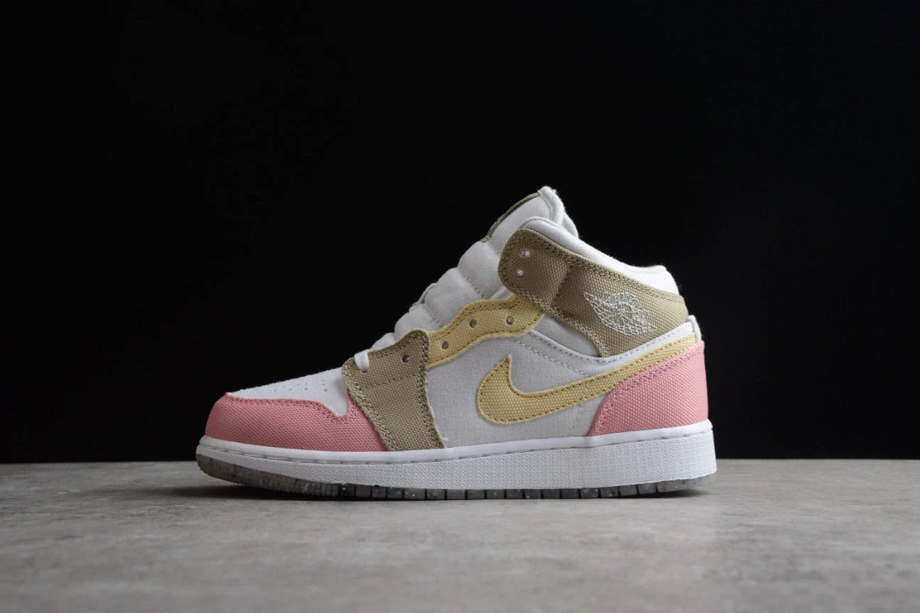 Air Jordan 1 Mid GS Pastel Grind Vivid Green by Air Jordan