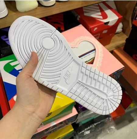 Air Jordan 1 Mid Quilted Plain White by Air Jordan