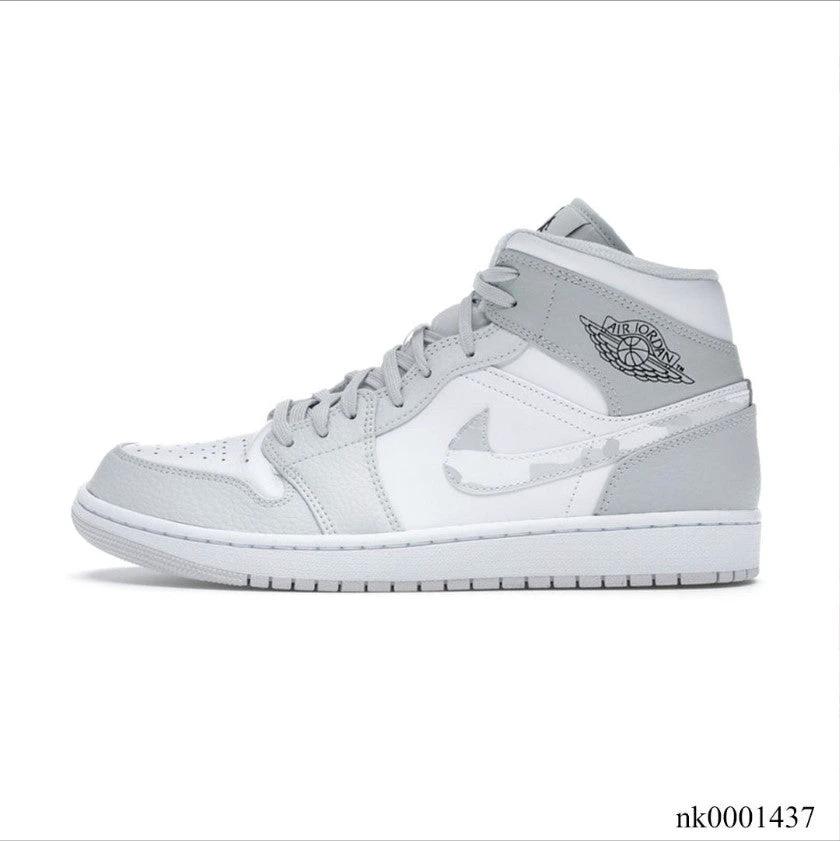 Air Jordan 1 Mid Grey Camo Shoes Sneakers by Air Jordan