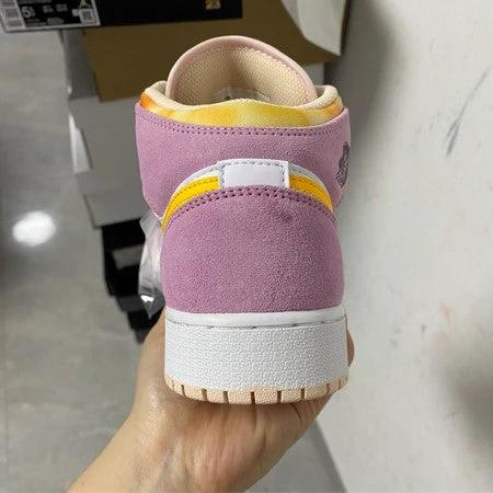Air Jordan 1 Mid SE White Pink Yellow by Air Jordan