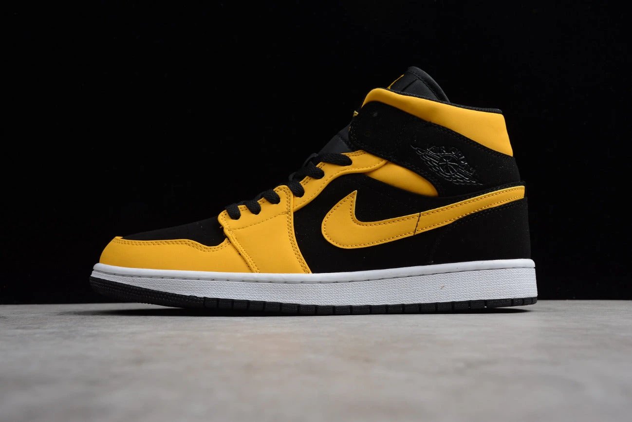 Air Jordan 1 Mid Black University Gold by Air Jordan