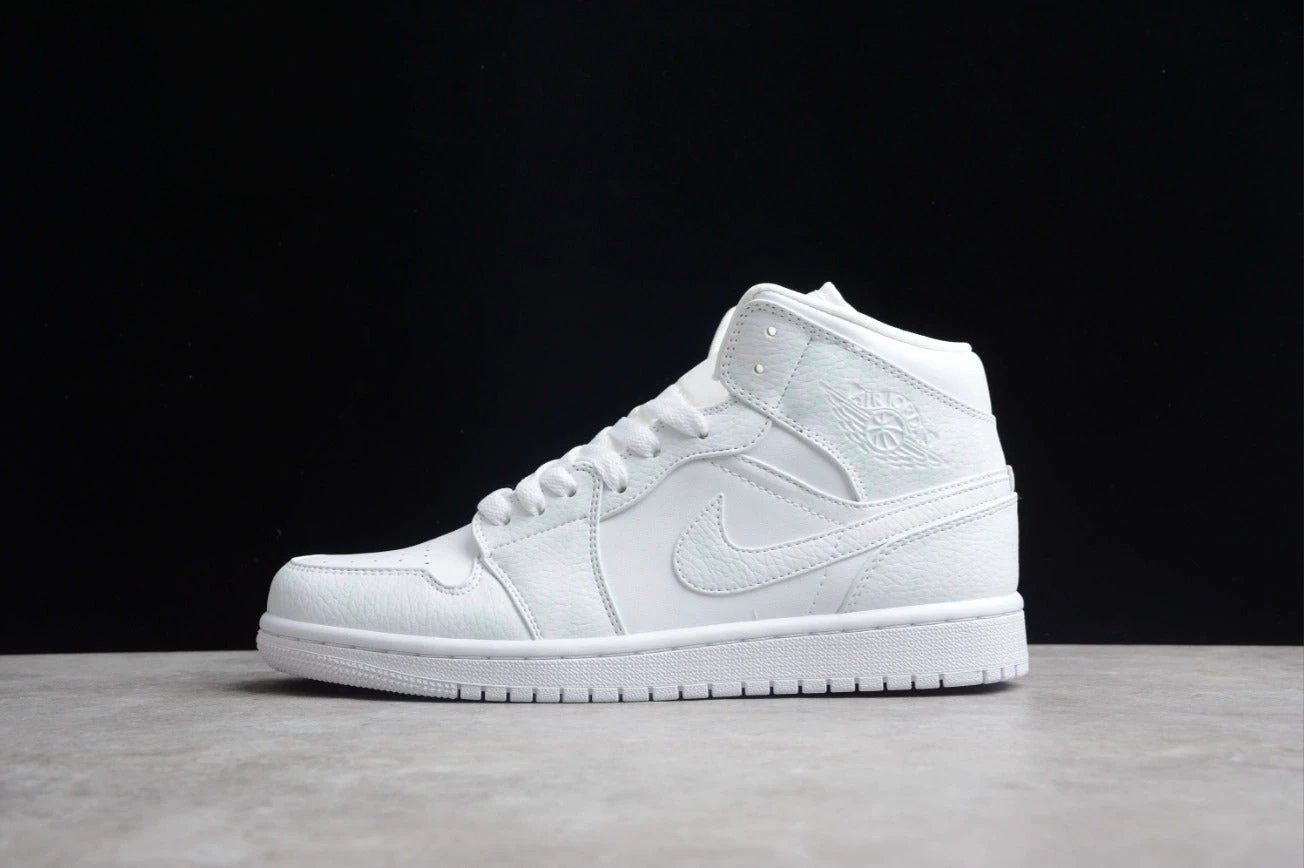Air Jordan 1 Mid Triple White by Air Jordan
