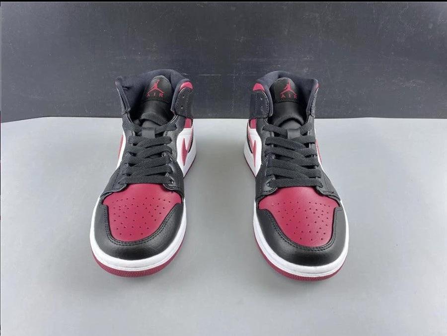 Air Jordan 1 Mid Bred Toe Shoes Sneakers by Air Jordan