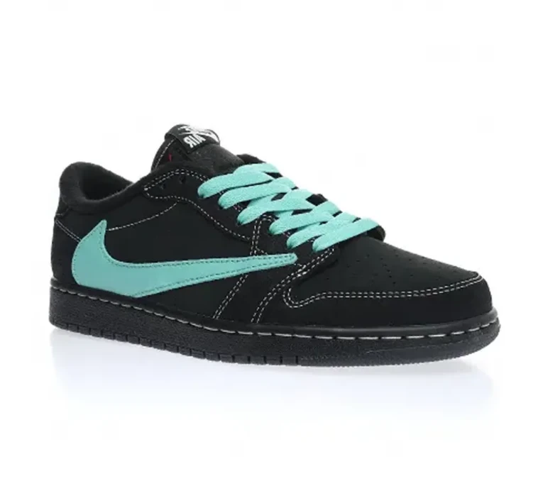 Travis Scott x AJ 1 Low Tiffany Black Phantom Shoes Sneakers by Air Jordan