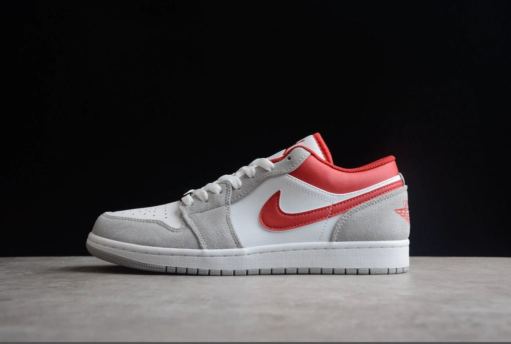 Air Jordan 1 Low Top Gray White Red by Air Jordan