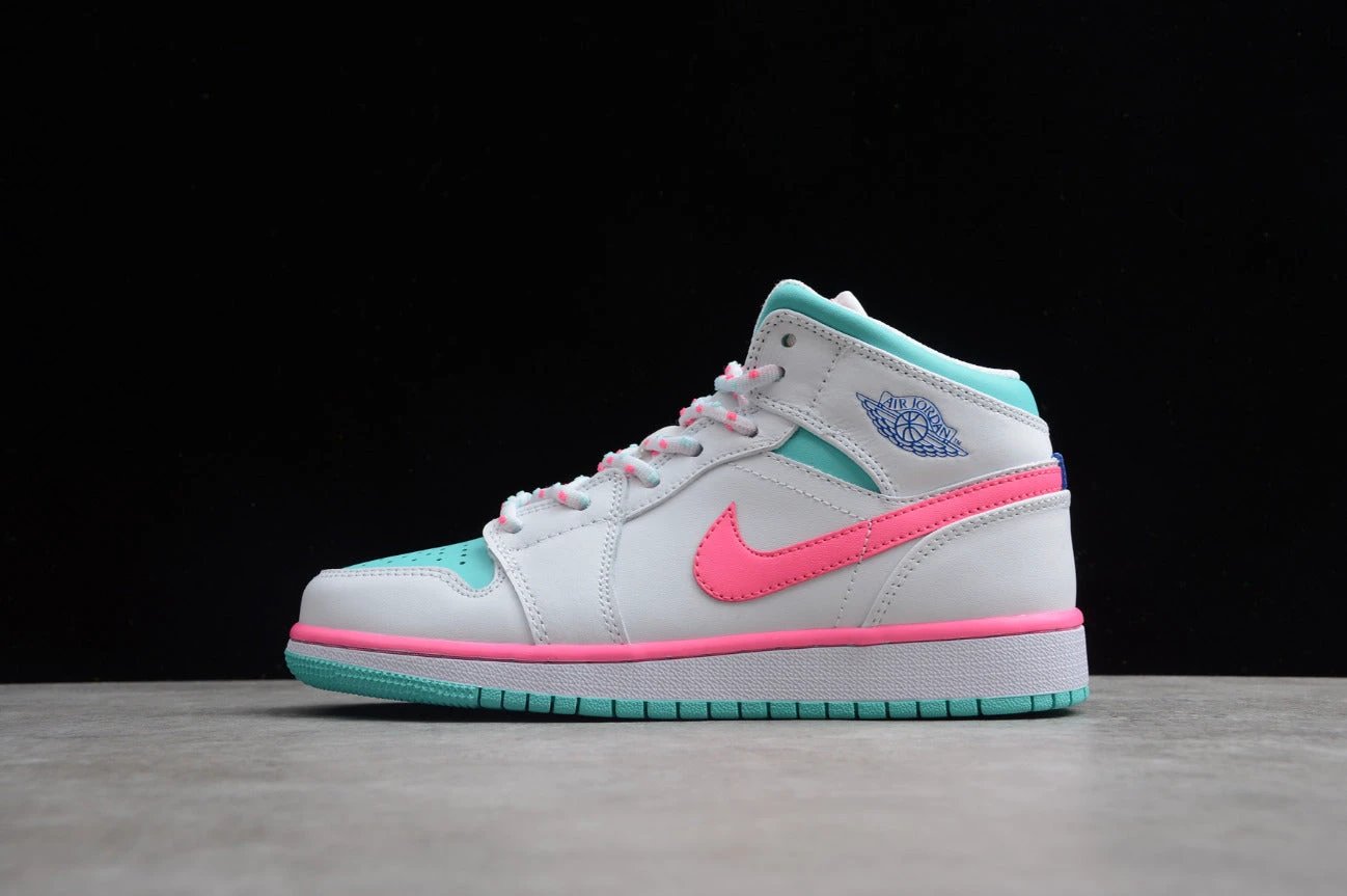 Air Jordan 1 Mid GS Aurora Green Pink by Air Jordan