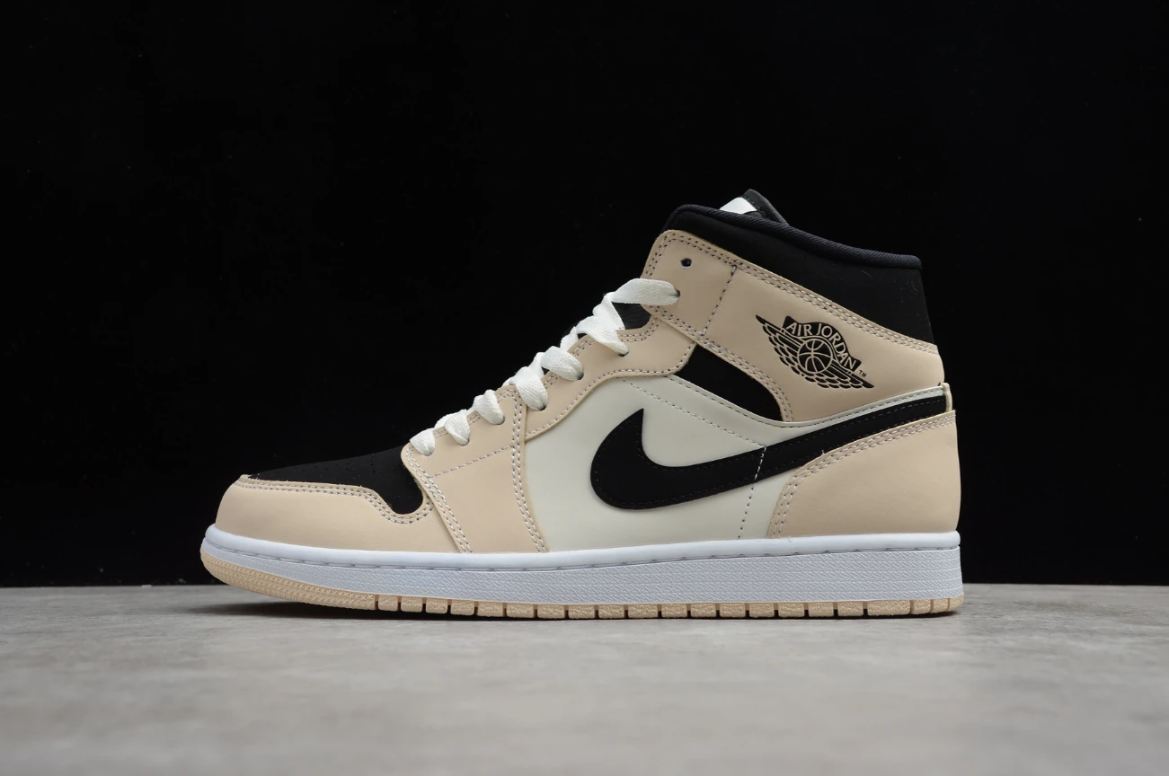 Air Jordan 1 Mid Black Grey Milk Tea by Air Jordan