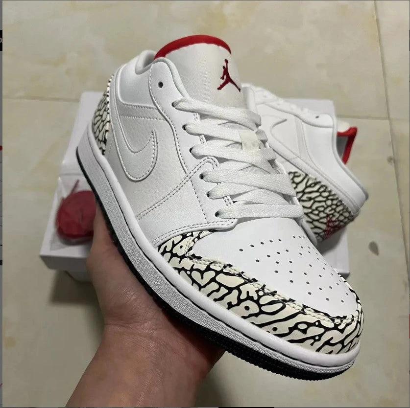 Air Jordan1 Phat Low Cement Grey Shoes Sneakers by Air Jordan