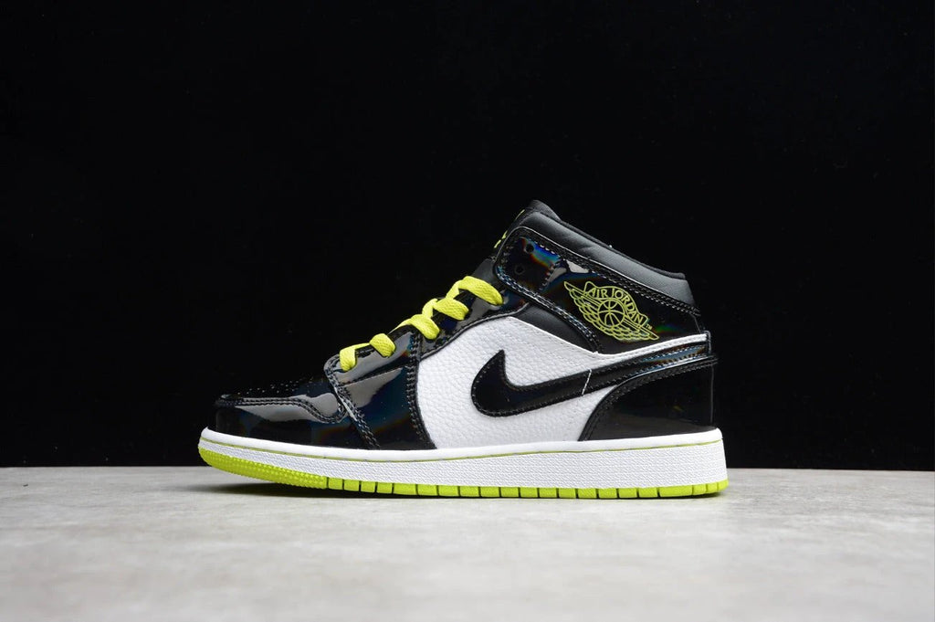 Air Jordan 1 Mid Black Cyber 'Mystic Green' by Air Jordan