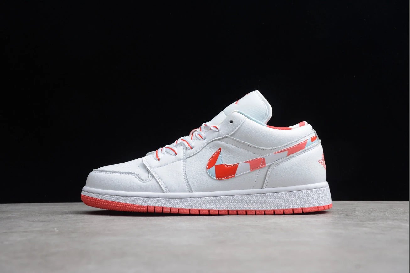 Air Jordan 1 Low Top White Red by Air Jordan