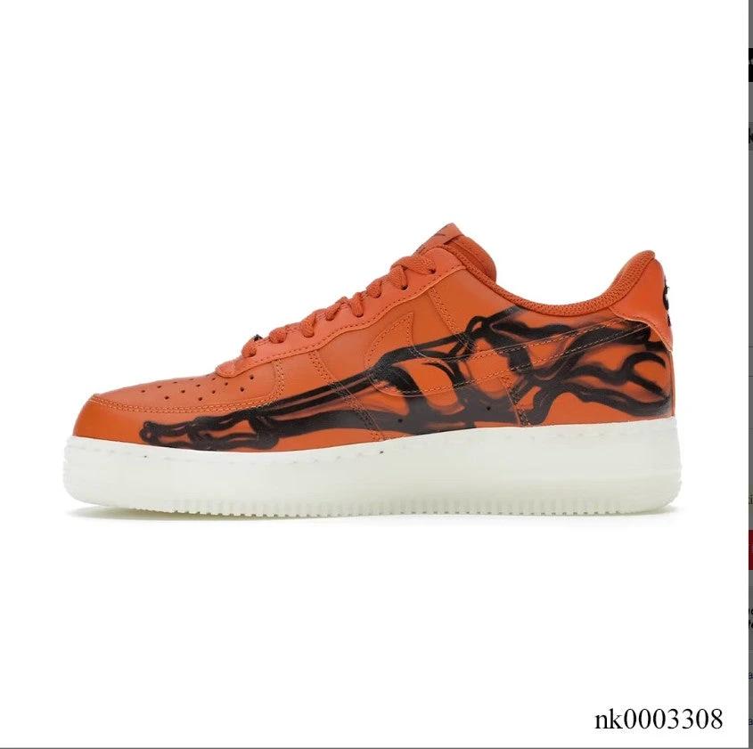 Air Force 1 Orange Skeleton Shoes Sneakers by Air Jordan