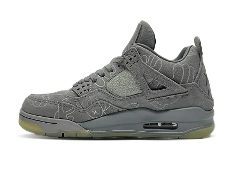 KAWS x AJ 4 Cool Grey Shoes Sneakers by Air Jordan