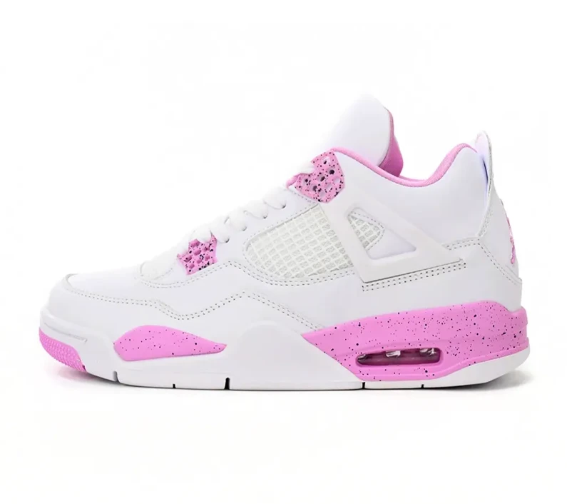 Air Jordan 4 White Pink Oreo Shoes Sneakers by Air Jordan