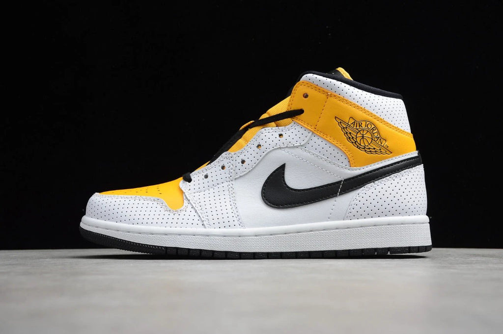 Air Jordan 1 Mid White Yellow Black by Air Jordan