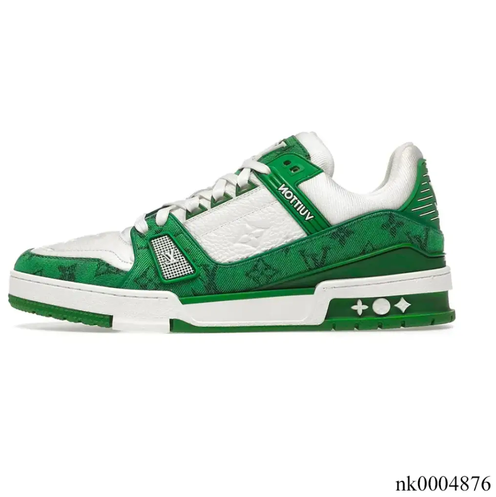 LV Trainer Denim Monogram Green Shoes Sneakers by Air Jordan