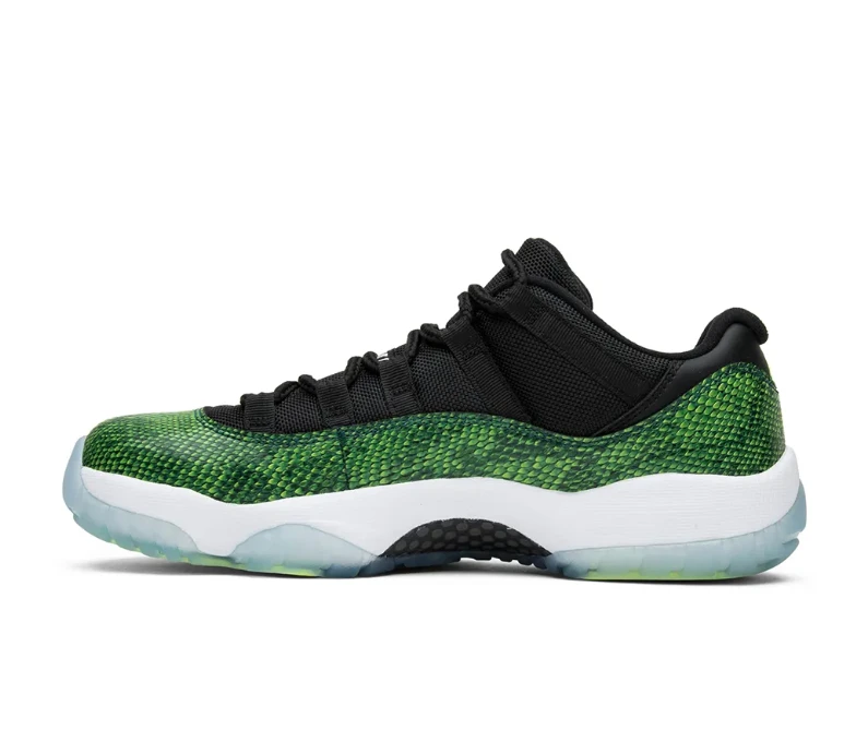 AJ 11 Low Green Snakeskin Shoes Sneakers by Air Jordan