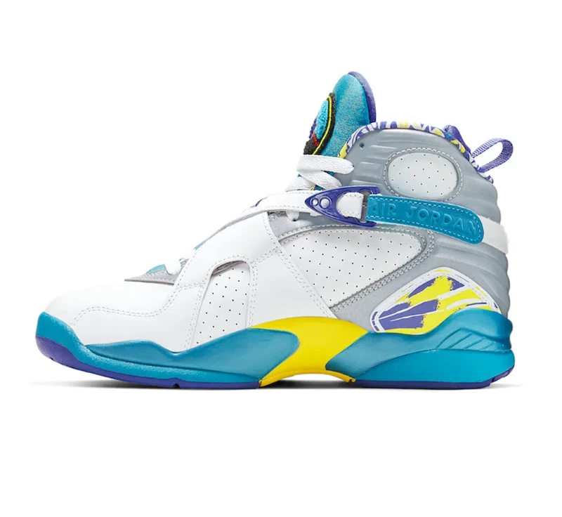 Air Jordan 8 White Aqua Shoes Sneakers by Air Jordan