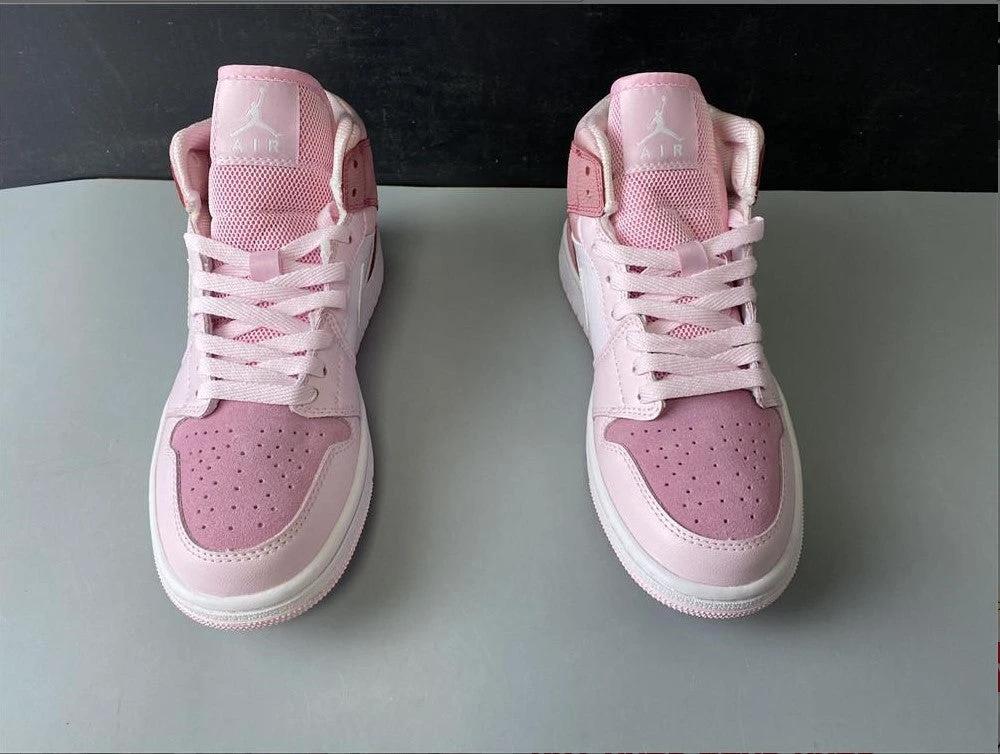 Air Jordan 1 Mid Digital Pink (W) Shoes Sneakers by Air Jordan