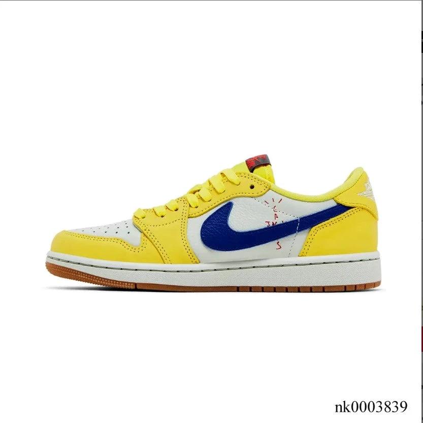 Travis Scott x AJ 1 Low OG Canary Elkins Shoes Sneakers by Air Jordan