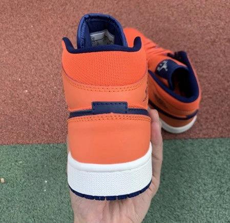 Air Jordan 1 Mid Blue Orange Knicks by Air Jordan