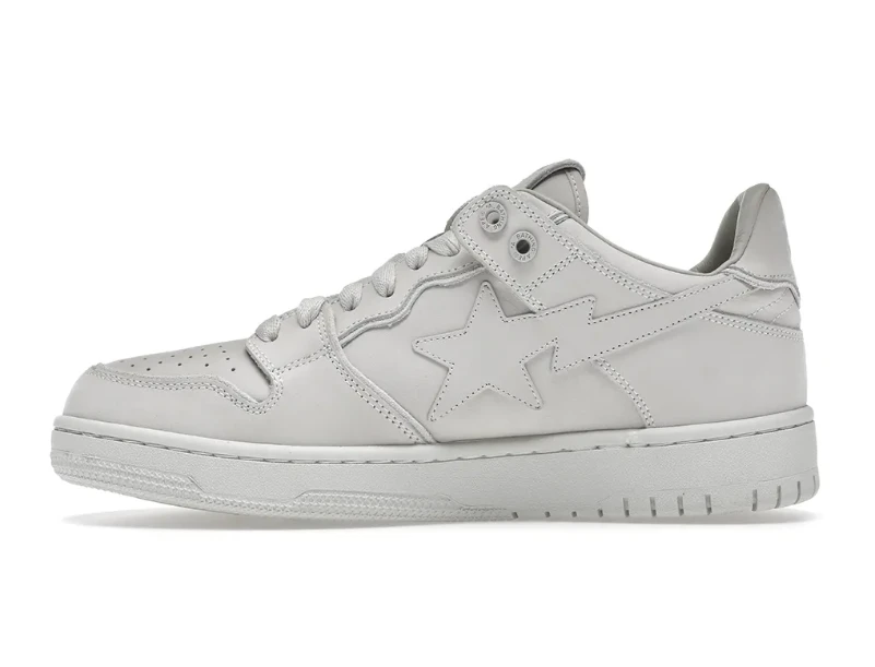 BAPE SK8 Sta Triple White Nubuck Shoes Sneakers by Air Jordan